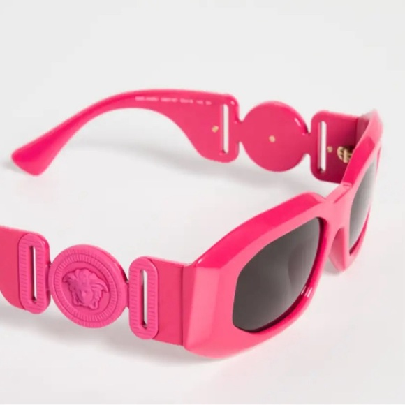 Versace Sunglasses VE4425U Sunglasses Fuschia with Dark Grey Lens - Picture 3 of 4